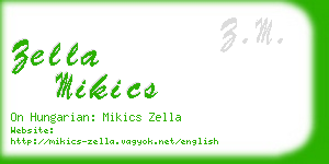 zella mikics business card